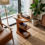 Contemporary Wooden Nightstand With Storage Levels For Bedroom