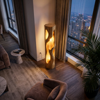 Rustic Natural Wood Floor Lamp For Statement Living Room