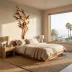 Contemporary Wooden Tree Wall Light For Bedroom