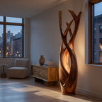 Wooden Floor Lamp For Contemporary Apartment