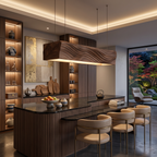 Artistic Wooden Pendant Light For Dining Room