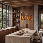 Rustic Organic Pendant Light For Dining Room
