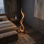 Minimalist Liquid Flow Floor Lamp For Reading Corner