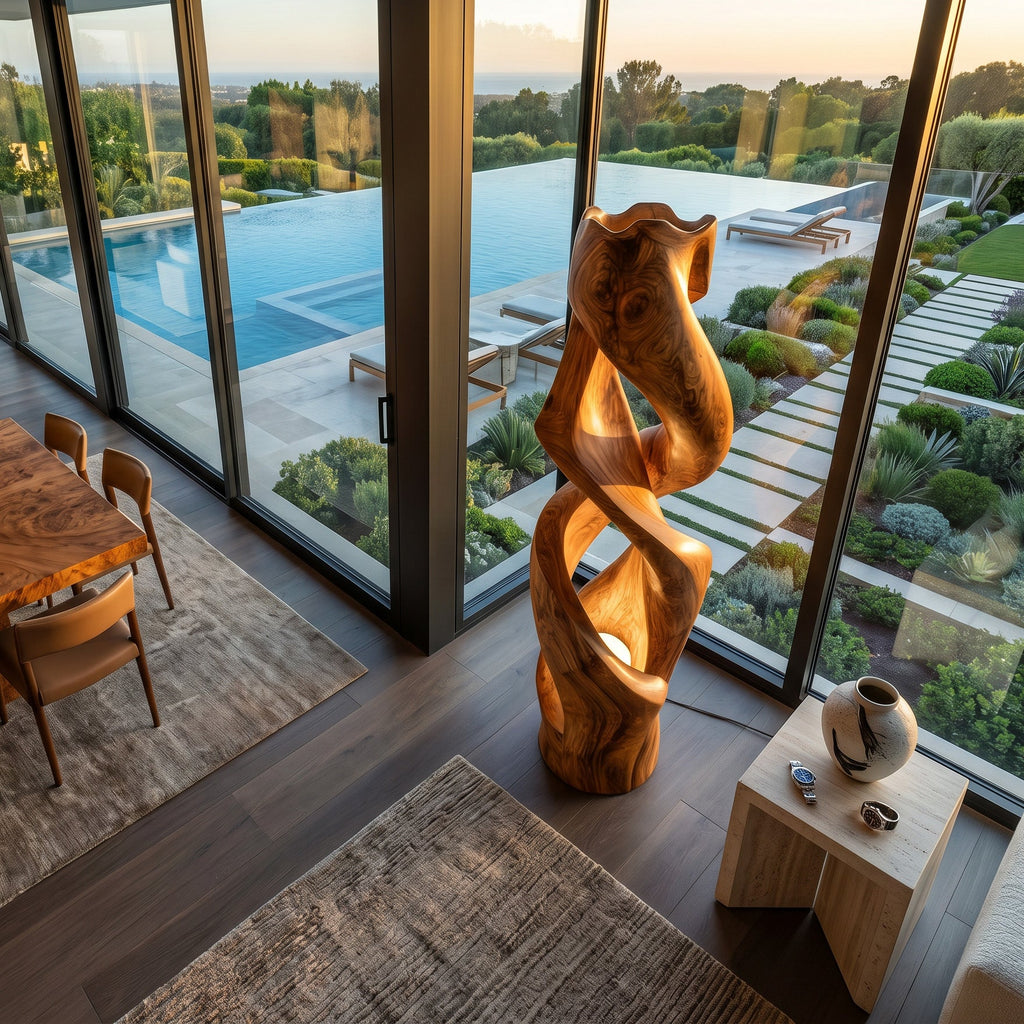 Contemporary Abstract Twisted Floor Lamp For Living Room