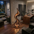 Modern Ribbon Lamp With Shelf For Living Room