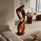 Luxury Twisted Floor Lamp With Sculptural Form For Living Room