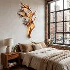 Contemporary Wooden Tree Wall Light For Bedroom