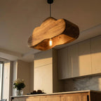Scandinavian Wooden Pendant Light For Contemporary Kitchen Island