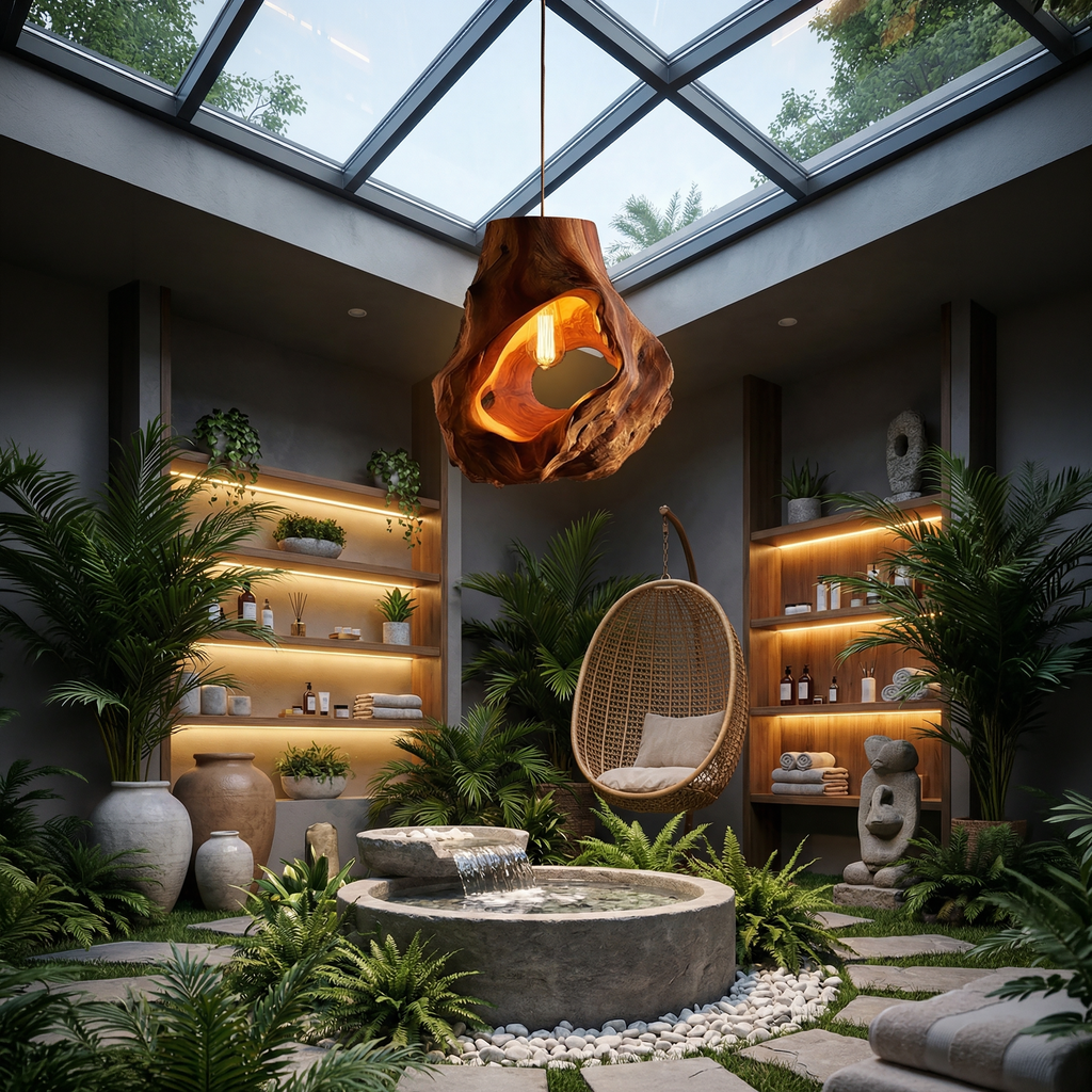 Organic Sculptural Table Lamp Bedroom Reading Nook Loft Corner