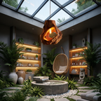 Organic Sculptural Table Lamp Bedroom Reading Nook Loft Corner