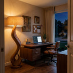 Modern Floor Lamp With Flowing Form For Living Room Corner