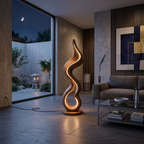 Modern Ribbon Lamp With Shelf For Living Room