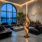 Contemporary Double Wave Lamp For Lounge Area