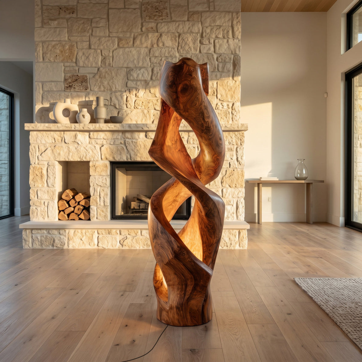 Contemporary Abstract Twisted Floor Lamp For Living Room