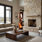 Modern Carved Wooden Floor Lamp For Living Room