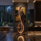 Organic Tree Lamp With Pegs For Living Room