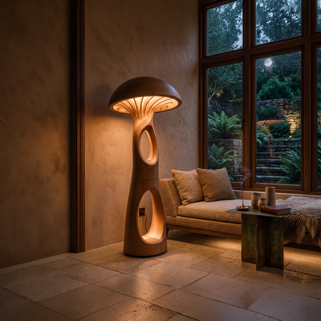 Mid Century Mushroom Floor Lamp For Cozy Corner
