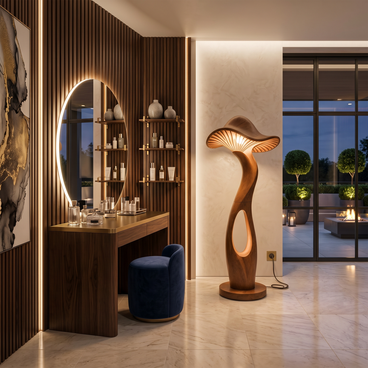 Modern Toadstool Floor Lamp For Lounge Area