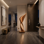 Organic Folding Wing Floor Lamp For Bedroom