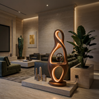 Organic Loop Lamp With Shelf For Living Room