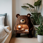 Rustic Wooden Nightstand For Stylish Bedroom Space