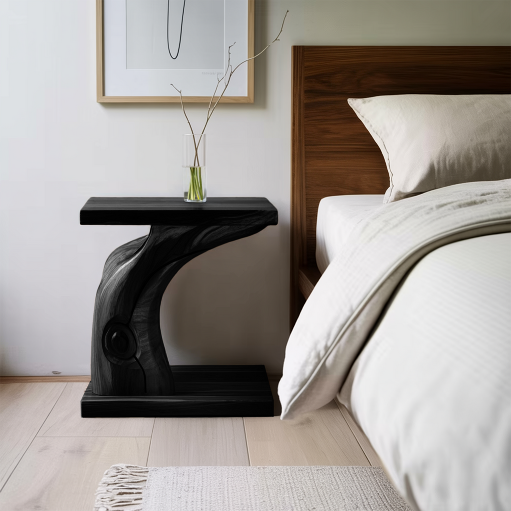Organic Sculptural Nightstand For Bedroom Or Home Interior