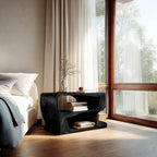 Organic Modern Wooden Nightstand For Bedroom