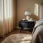 Modern Organic Nightstand With Rounded Edge For Bedroom