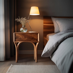 Modern Arch Leg Nightstand With Drawer For Bedroom