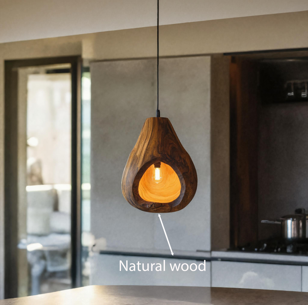 Artistic Pendant Light Carved Handmade For Living Room