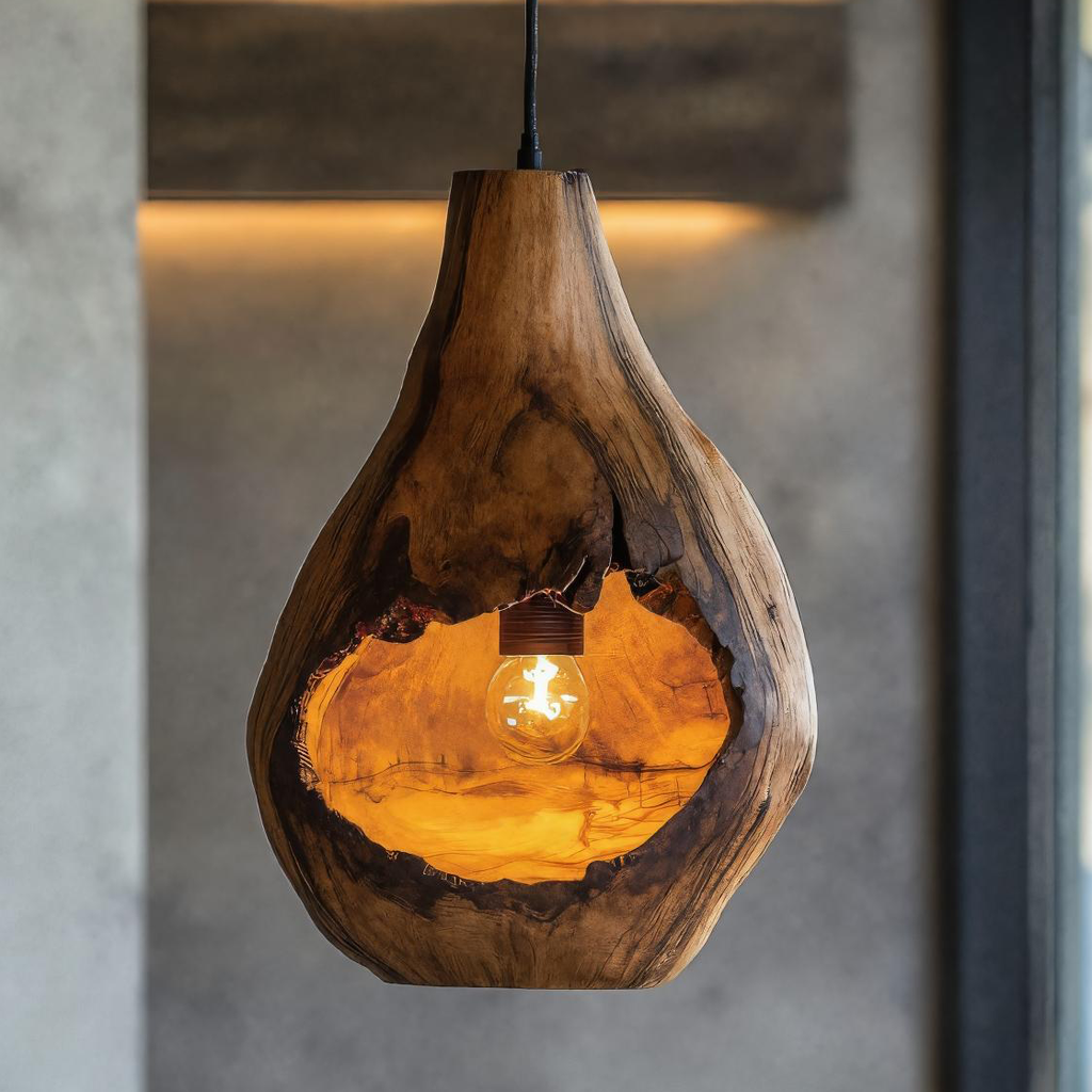 Minimalist Organic Pendant Light For Kitchen Island Or Entryway