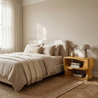 Organic Modern Wooden Nightstand For Bedroom