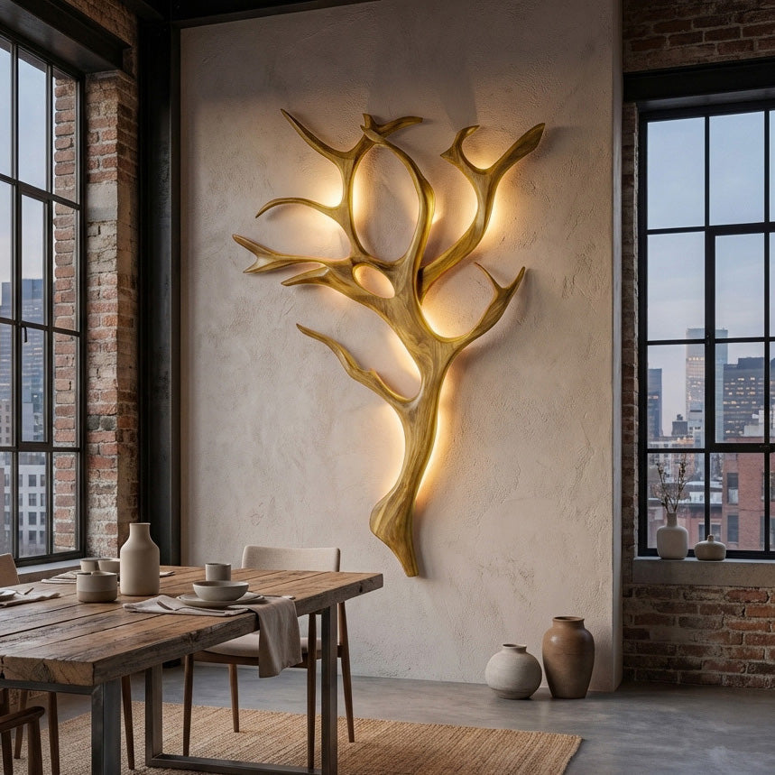 Handcrafted Branch Wall Lamp For Wall Decor