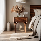 Modern Arch Leg Nightstand With Drawer For Bedroom