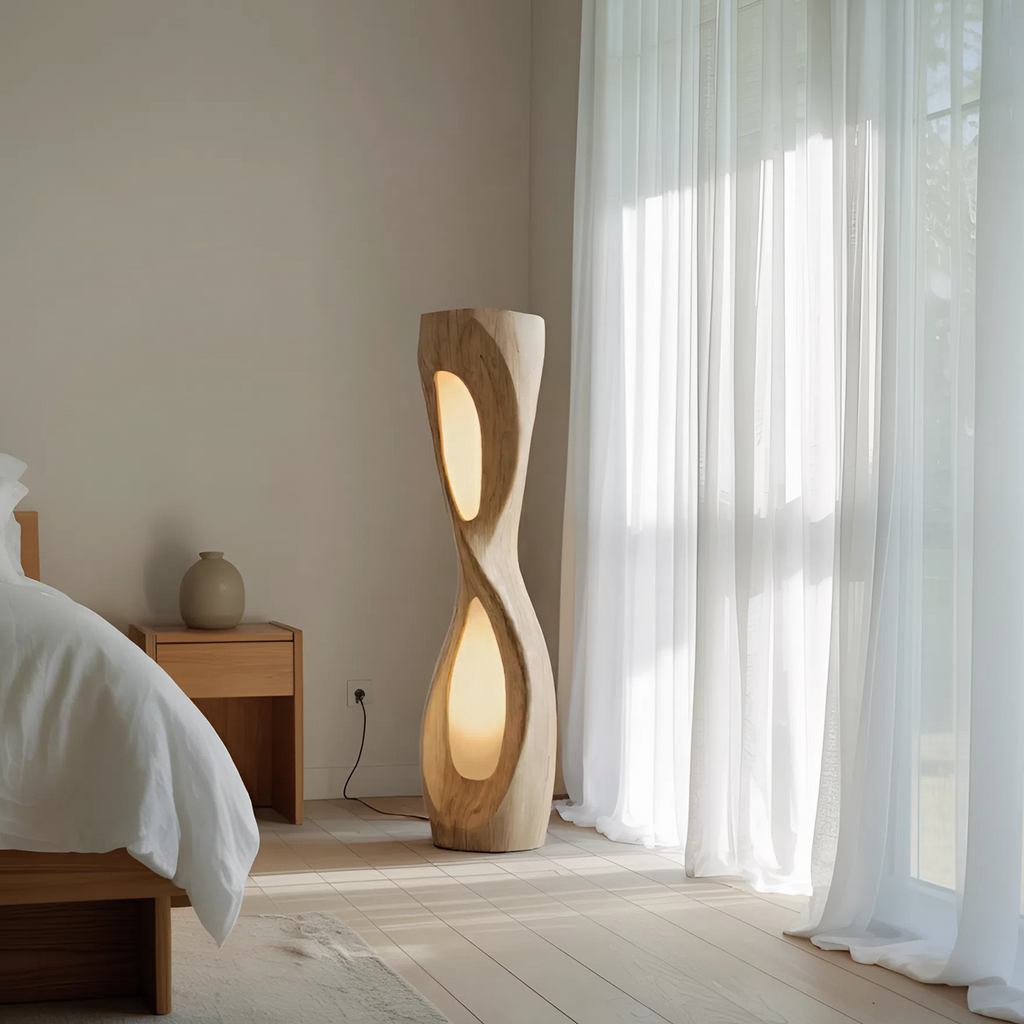 Modern Organic Sculptural Floor Lamp For Bedroom Decor