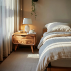 Modern Organic Nightstand With Rounded Edge For Bedroom
