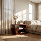 Organic Modern Wooden Nightstand For Bedroom